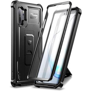 Dexnor for Samsung Galaxy Note 10+ Plus Case, [Built in Screen Protector and Kickstand] Heavy Duty Military Grade Protection Shockproof Protective Cover for Samsung Galaxy Note 10 Plus Black