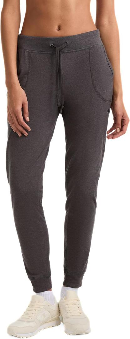 Champion Women's Lounge Joggers, Pants, Standard Fit, Lightweight (Gray, S)