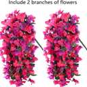 Faux Bougainvillea Artificial Flowers Plants for Outdoors Outside Decoration, 2pcs Fake Flowers Silk Long Trailing Vines UV Resistant Realistic for Front Door Porch Planter Urn Patio Balcony Yard, Mix