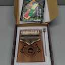 Kalimba Thumb Piano - 17-Key Light Brown Mahogany, Small with Carrying Bag - Portable Finger Piano for Kids & Adults - Beginner Musical Instrument & Fun Music Gift