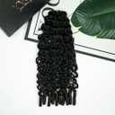 YWIGS Water Curly Human Crochet Hair Burmese Curly Invisible Crochet Human Hair Extensions 18" NC 100 Strands