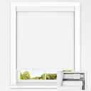 UNISHADES No Tools No Drill Cordless Blackout Roller Shades for Indoor Windows, Easy to Install, Darkens Rooms, Blocks Heat, and Protects Against UV Rays, Window Size 23.5” W × 72" H White