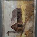 Barn Wall Art Wood Print: Rustic Wheat Fields Framed Picture Rural Farmhouse Artwork Harvest Countryside Scene Painting Horizontal Vintage Farm Art for Gallery Living Room Bedroom Kitchen (24"L x 16"W)