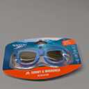 Speedo Unisex-Child Swim Goggles Sunny G Ages 6-14 Junior (One Size, Seasisder Azure Blue/Cobalt/Ablaze)