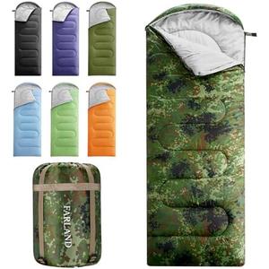 FARLAND Sleeping Bags 30℉ for Adults Teens Kids with Compression Sack Portable and Lightweight for 3-4 Season Camping, Hiking,Waterproof, Backpacking and Outdoors