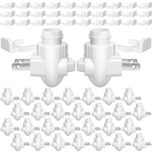 Tuanse 30 Sets Plug in Night Light Module Night Light Base with Shade Mounting Clip Plastic Lights Rotating Base for Making Your Own Decorative (White)