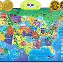 BEST LEARNING i-Poster My USA Interactive Map - Educational Talking Toy for Kids of Ages 5 to 12 Years Old