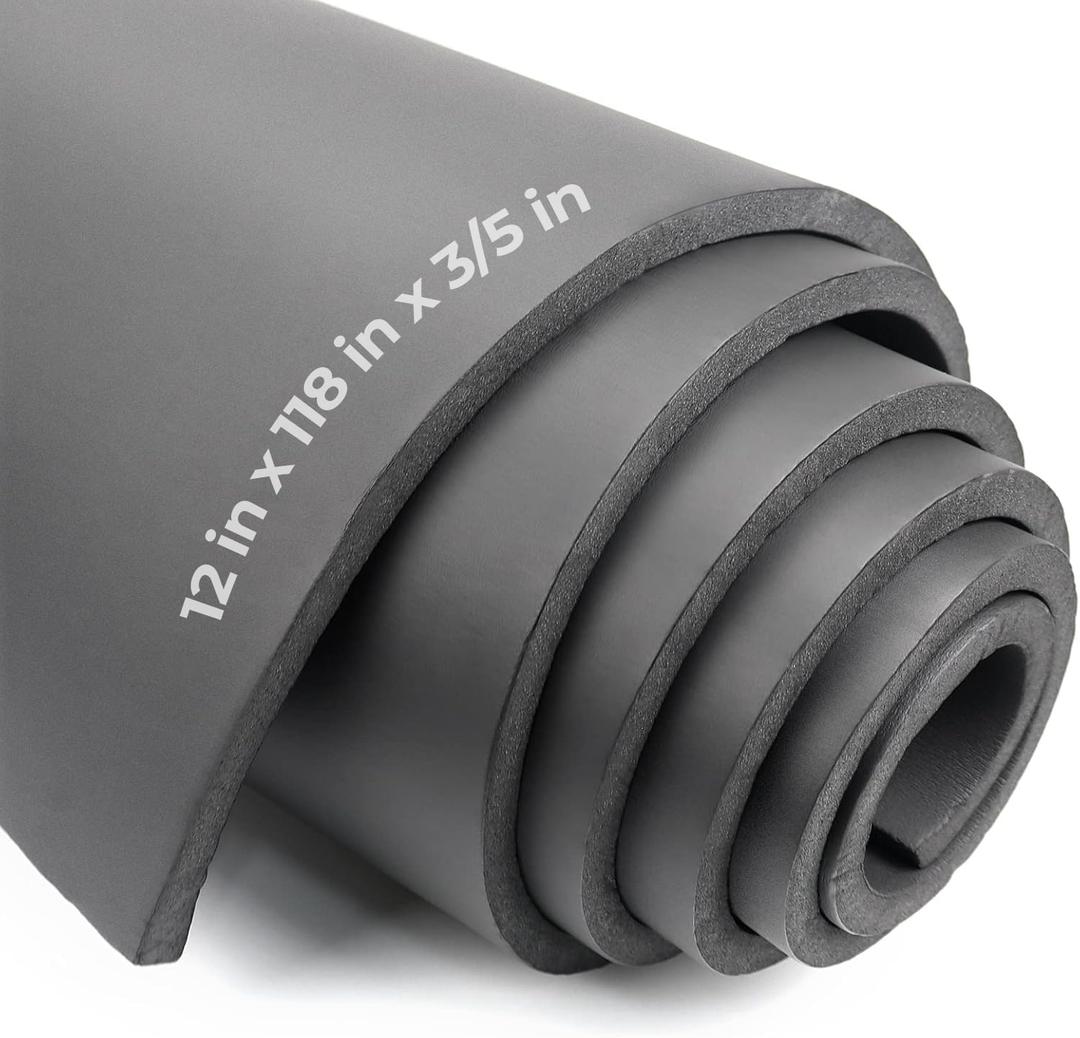 Neoprene Foam Seal Strip RollHigh Density Weather Seal Stripping Strip Roll Insulation for Window Air Conditioner (12 in x 118 in x 3/5 in)