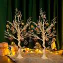 Sziqiqi White Artificial Trees for Wedding Party Decoration Fake Tree Indoor for Home Decor Centerpiece Table Decorations Christmas Halloween 3.4ft Tall