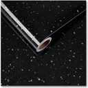 CRE8TIVE Granite Contact Paper for Countertops 24"x118" Peel and Stick Granite Wallpaper Black Self Adhesive Removable Waterproof Marble Stone Decorative Vinyl Film for Kitchen Cabinets Bathroom Walls