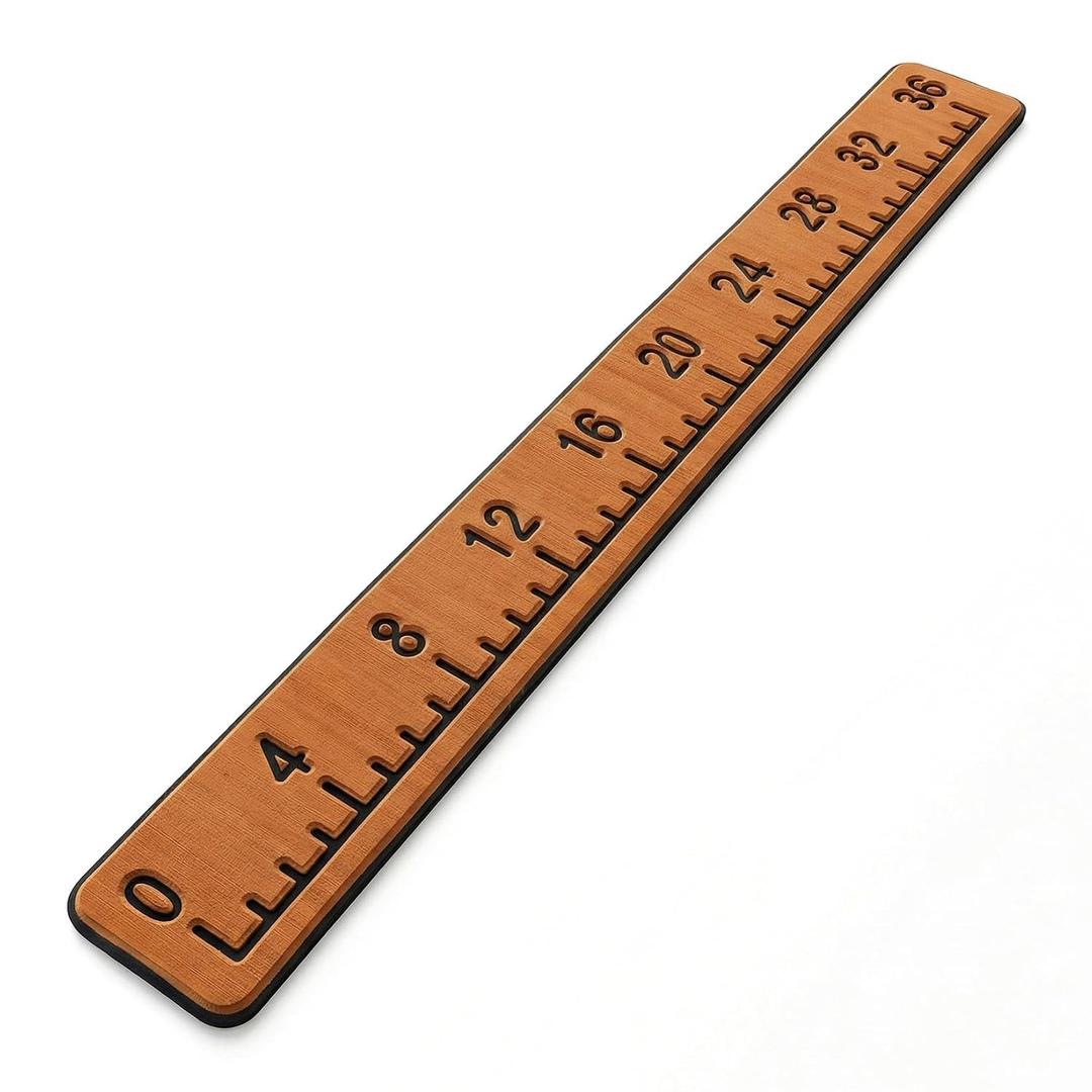 36inch Fish Ruler for Boat, High Density EVA Foam Fishing Measuring Board with Strong Self-Adhesive Backing, Anti-Slip Waterproof Marine Fish Measurement Sticker for Kayak, Bass Boat, Dock