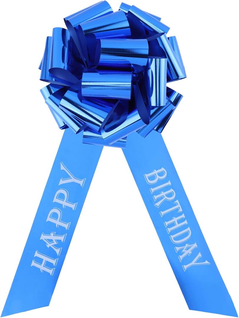 Happy Birthday 14 Inch Big Bow,1Pcs Big Bow for Present,Big Gift Bow for Appliances,Bikes,Table Decorations and Party Events Decoration(dark blue)