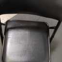 VINGLI 1 Pack Folding Chairs with Padded Seats, Metal Frame with Pu Leather Seat & Back, Capacity 350 lbs, Set of 1, Black