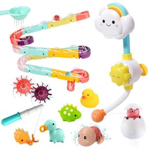 33 PCS Bath Toys for Toddlers and Babies, Bathtub Toy Set with Shower, Rubber Ducks, Floating Toys