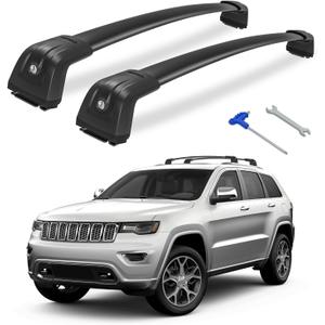 300lbs Roof Rack Cross Bars Compatible with Jeep Grand Cherokee 2011-2021 with Factory Grooved Side Rails, Aluminum Lockable Roof Rails Crossbar for Rooftop Cargo Carrier Luggage Kayak Canoe
