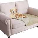 Ameritex Waterproof Dog Bed Cover Pet Blanket for Furniture Bed Couch Sofa Reversible (30x53 Inch (Pack of 1), Beige+khaki)