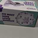 Door Lever Locks (4 Pack) - Prevents Toddlers from Opening Doors - Durable ABS with 3M Adhesive - Easy One-Hand Operation for Adults, No Tools Needed (White)