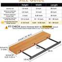 2pcs Floating Shelf Hardware Heavy Duty Hidden Shelf Brackets Support,Wall Mounting Invisible Floating Shelves Bracket with Jig (28" x 8" x 1.5")