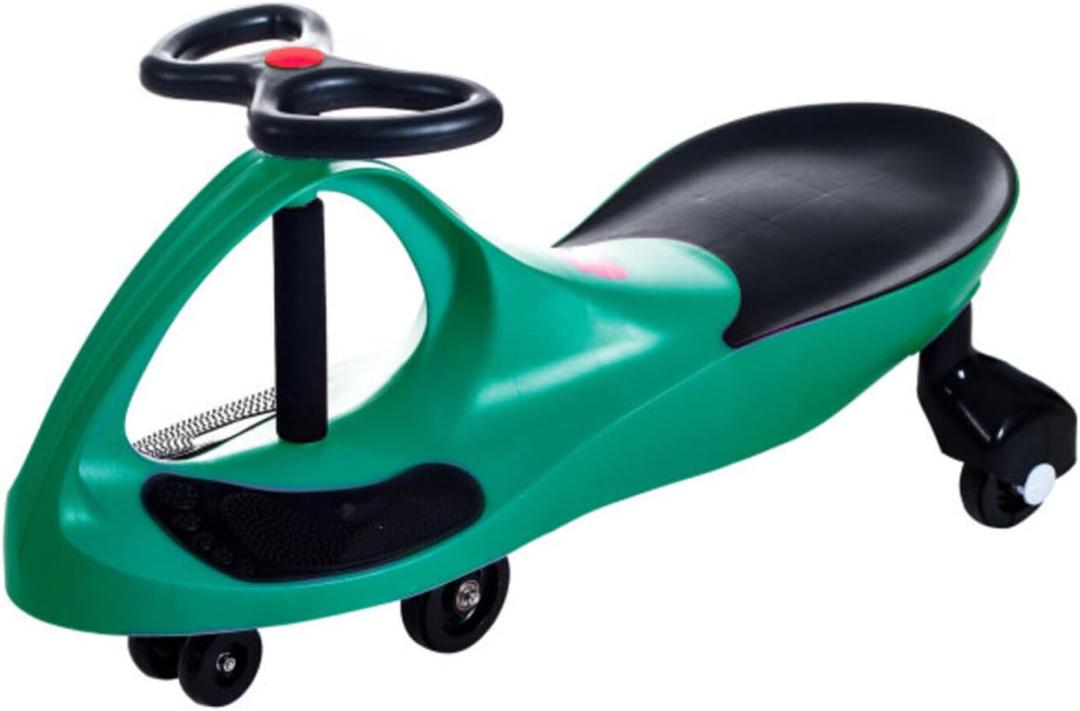 Wiggle Car Ride On Toy - No Batteries, Gears or Pedals - Twist, Swivel, Go - Outdoor Ride Ons for Kids 3 Years and Up by Lil' Rider (Green), One Size