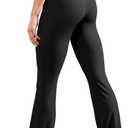 keriffe Women's Flare Yoga Pants Ribbed Seamless High Waisted Workout Bootcut Leggings Tummy Control (Black, XS)