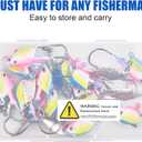 OROOTL Fishing Jig Heads Underspin Jig Head Hooks with Spinner Blades Under Spin Bladed Swim Jigs for Saltwater Freshwater Fishing 1/4oz 3/8oz 1/2oz (Blue Pink)