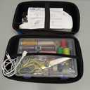 Handheld Sewing Machine Heavy Duty, with Blue Leather Storage Case and 110-Piece Sewing Kit, Mini Portable, Ideal for Adults & Beginners, Complete Set of Quick Home Clothing Repair Tools, Good Gift