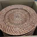 12 Pack 13" Rattan Charger Plate, Dark Brown, Classic