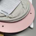 VASAGLE LILEA Collection - Side Table with Charging Station, Round End Table with Fabric Basket, Nightstand with USB Ports, for Living Room, Bedroom, Modern, Jelly Pink and Cream White ULET228R01