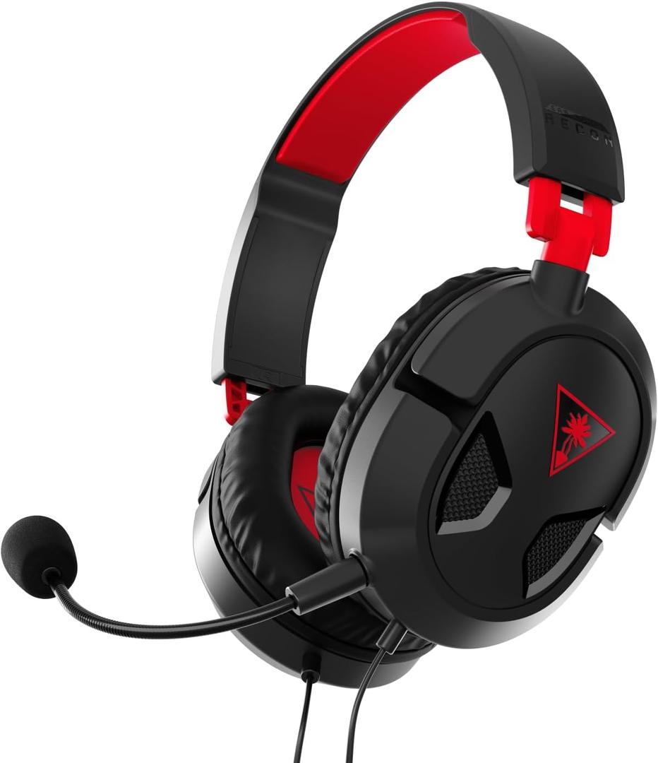 Turtle Beach Recon 50 Wired Gaming Headset - PC, Mac, PS4, PS5, Xbox Series X|S & Xbox One, & Mobile/Tablet with 3.5mm Removable Mic, 40mm Speakers, & In-line Controls  Black