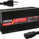 58.8V 10A DC Battery Charger for 14S 52V/51.8V Lithium Battery Packs with Cooling Fan and Smart Charger Output C13 PING Connector