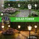 XMCOSY+ Solar Pathway Lights Outdoor, Warm White 10/25LM Glass Solar Lights for Yard & Walkway, Waterproof Landscape Lighting, Auto On/Off Decorative Garden Lights for Patio, Lawn & Driveway