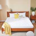 Twin XL Mattress Pad Cotton Mattress Pad Cover for College Dorm Quilted Mattress Cover 18-22" Deep Pocket Mattress Protector Twin XL Size Thin Down Alternative Filling Noiseless & Breathable