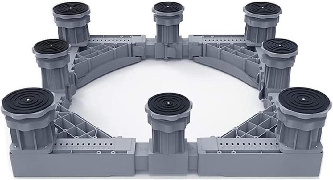 Washing Machine Stand Base Heavy Duty Fridge Stand Base Double Door Refrigerator Stand Pedestal Adjustable L:52-72cm Dryer Tumble Floor Trays Reinforced Anti-Vi,8 feet