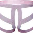 JOCKMAIL Men's Jockstrap Underwear Jock Strap Thongs Athletic Supporters Jockstraps for Men (Pink)