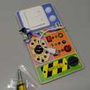 Chillife Busy Board Montessori Toys Wooden Sensory Board with 19 LED Light, Switch, Button Travel Activity Educational Learning Toddler Toys for 1-3 Year Old Boy and Girl