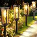 Solar Pathway Lights Outdoor Waterproof IP65, 8 Pack Warm White Solar Walkway Lights, Auto On/Off Outdoor Light for Lawn Garden Patio Driveway Decor Landscape Lighting