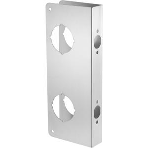Lock and Door Reinforcer Plate, Reinforce and Repair Doors, Add Extra Security to Your Home, Latch/Deadbolt Cover Plate 2-3/4 in Backset, 1-3/8 in Thickness, Stainless Steel Door Guard