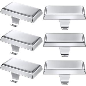 Zhengmy 4 Pcs Christmas Stocking Holders for Mantel Metal Hanging Hooks Stocking Hangers for Fireplace Xmas Party Decoration(Silver)