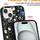 for iPhone 15 Watercolor Daisy Phone Case for Men Women Soft TPU Shockproof Anti-Scratch Protective Cover Design for iPhone 15 6.1"