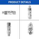 2 x DUSICHIN Airless Spray Gun Swivel Joint 1/4-Inch 360 Degrees Rotate High Pressure Spray Gun Hose Stainless Steel Swivel Joint Connector Accessories for Graco Paint Sprayers Hose DUS0181