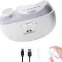 Electric Nail Clipper with Polishing - 2 in 1 Automatic Nail Clippers,Dust Storage & LED Light,Rechargeable,Cordless Electric Nail Trimmer for Men/Women/Seniors/Kids