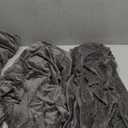 H.VERSAILTEX Real Velvet Plush 3 Piece Stretch Sofa Covers Couch Covers for 2 Cushion Couch Loveseat Covers Width Up to 72 Inch Feature Thick Soft Stay in Place (Medium Sofa, Grey)