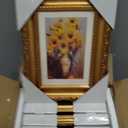 Splinterix 5x7 Gold Picture Frame Set of 4, Vintage 5 x 7 Photo Frames with Real Glass, Ornate Antique Golden Frame for Wall or Tabletop, Display 4x6 Print with Mat or 5x7 without Mat, 4 Pack