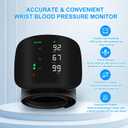 Wrist Blood Pressure Monitor, Rechargeable Monitors for Home Use with Digital Large Display, Voice Broadcast, Blood Pressure Machine, Carrying Case
