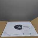 VOLISUN Low Profile Ceiling Fans with Lights and Remote, Fandelier Ceiling Fan Flush Mount, 3000K-6500K Smart Bladeless LED Fan Light, Black Modern Ceiling Fans with Lights for Bedroom (19.7 INCH)