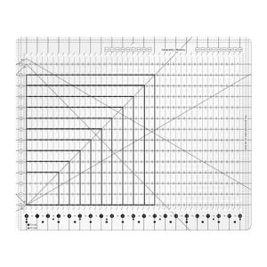 Slotted Quilting Ruler Acrylic 17.7x21.9in | XL Non-Slip Precise Quilting Template, Professional Sewing Quilt Strip Ruler for Fabric Strip
