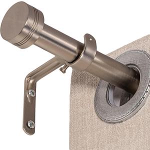 WORLD RODS Satin Nickel Curtain Rods 18 to 88 inches,1 Inch Modern Metal Drapery Rods,Adjustable Heavy Duty Curtain Pole Suitable for Bedrooms and Living Rooms(18"-88"Satin Nickel)