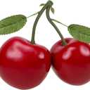 Woration Oversize Red Artificial Large Cherry Fake Fruit Decoration Simulation Big Cherry Bunch Ornament for Home Kitchen Party Table Photography Prop