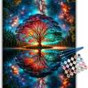 Paint by Numbers Kit for Adults - Tree of Life Acrylic Adult Paint by Number Kits on Canvas for Beginner, Tree of Life DIY Oil Painting by Numbers for Adults Kit, Perfect for Home Decor Gift 16"x20" (BOP1PNP01)