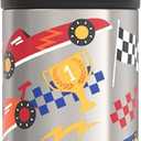 THERMOS FUNTAINER Water Bottle with Straw - 12 Ounce, Hot Rods - Kids Stainless Steel Vacuum Insulated Water Bottle with Lid